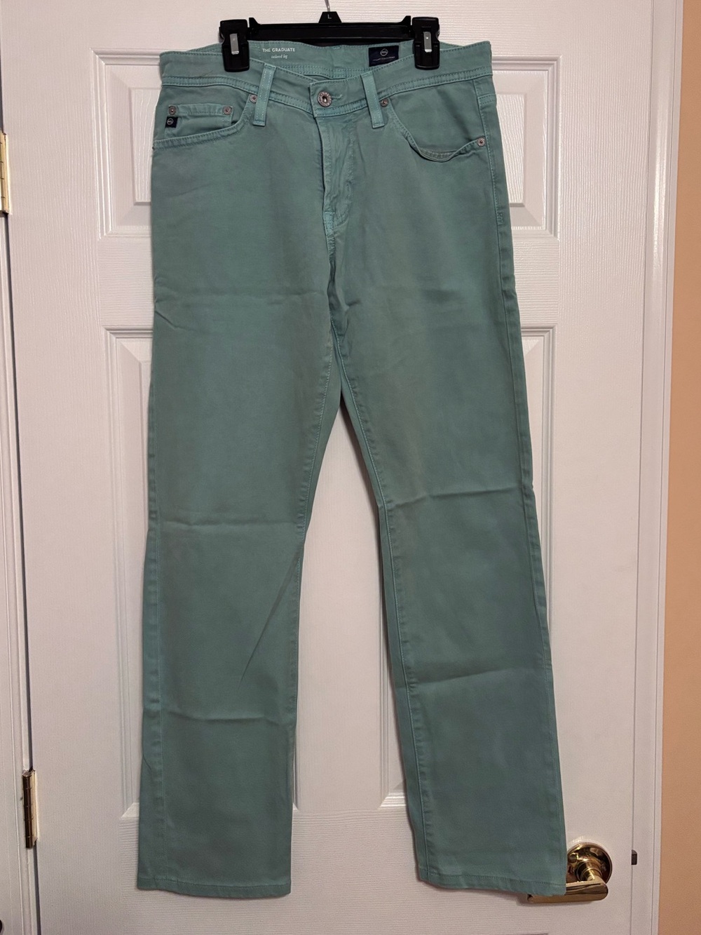 Ag Adriano Goldschmied Straight Jeans in Sage Green